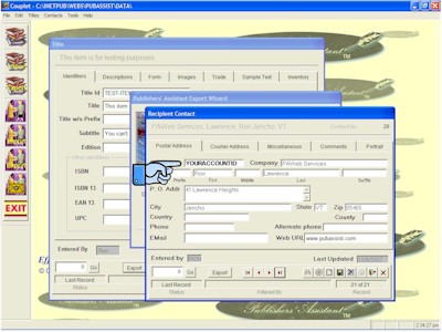 Specify your web host User ID in the Contact ID field.