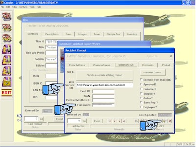 Specify your web site URL, and your web host password.