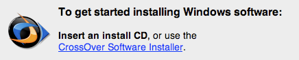 (Screen shot of CrossOver installer)